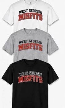 Misfits tee in white, gray, and black